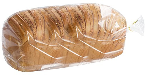 Belinlen Clear Plastic Bread Bag - 100 Pack Bread Loaf Bags with Twist Ties | 18 x 8 x 2 Bread Bags for Homemade Loaf, Baking Buns, Baguette, and Daily Use