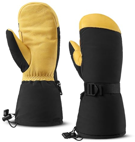 OZERO Winter Ski Gloves Cold Weather Glove Snow Mittens with Thermal Insulation Work Gloves