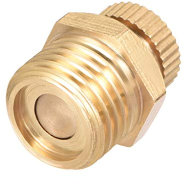 sourcing map Ton en laiton valve vidange eau filetage 1/4 PT Compresseur air
