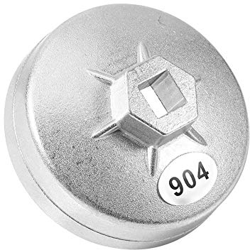 Keenso 79mm Ölfilterschlüssel 15 Flöten Ölfilter-Kappenschlüssel Werkzeug Ölfilter-Entferner 904 Aluminiumkappe Auto Socket Remover Handbetriebene Werkzeuge