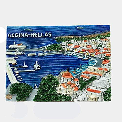 Aegina Island Saronischer Golf Griechenland 3D Kühlschrankmagnet Tourist Souvenir Geschenk Haus & Küche Dekoration Magnetaufkleber Aegina Island Griechenland Kühlschrank Magnet Kollektion