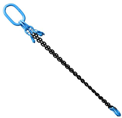 AB Tools-US Pro 2 Leg Lifting Chain Sling with Clevis Grab Hook 1 Metre 8mm Chain WLL 2.8 Ton