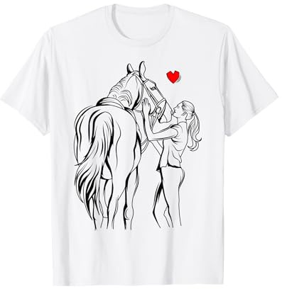 Horse Lover Girl Women Horseback Riding T-Shirt
