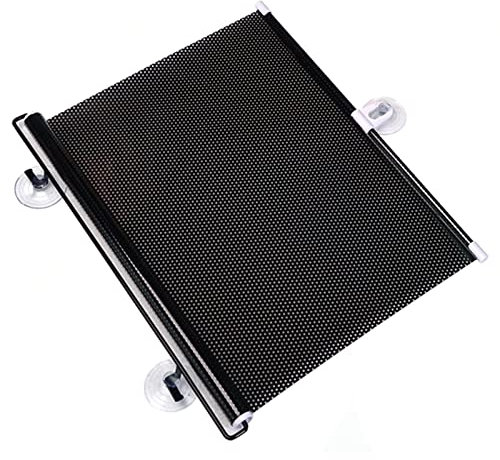 Sonakia Verdunklungsrollos Mit Saugnäpfen, Dachfensterrollos, Thermo Rollos, Ohne Bohren, Sonnenschutzrollos, Auto-sonnenblenden,Black-68x125cm/27 * 49in