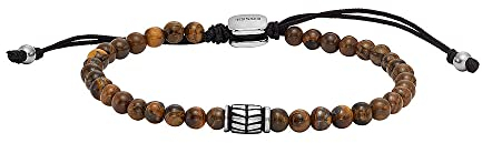 Fossil Armband Für Männer, Länge: 250mm, Breite: 4mm Silbernes Edelstahlarmband, JF04413040