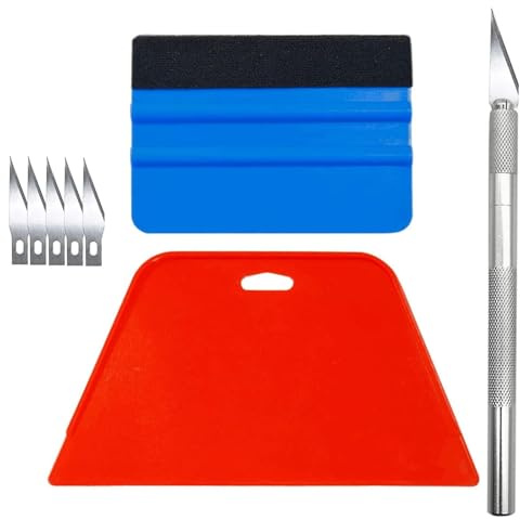 8Pcs Vinyl Wrap Tools Kit Wallpaper Smoother Tool for Peel Stick Wallpaper | Wallpaper Tools for Vinyl Wrap, Including Scutter, Replace The Blade and Smoother, Car Wrapping and Contact Paper