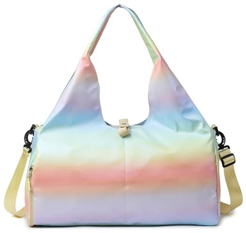 FANSU Yogatasche für Matte und Zubehör, Yogatasche Damen Wasserdicht Sporttasche mit Schuhfach Groß für Sport, Gym, Yoga Pilates (50x25x20CM,G77# Gelb)
