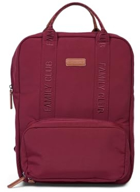 CHILDHOME, Wickelrucksack Family Bag Club, Großes Fassungsvermögen, Multifunktional, 11 Fächer, Isotherm Taschen, Trolley-Koffer Durchgang, Kinderwagenbefestigung, 20,5L, Bordeaux