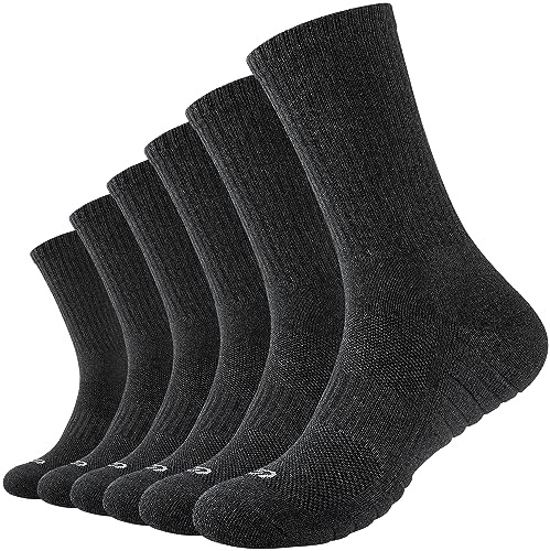 PULIOU Mens Socks Thermal Warm Winter,Cotton Wicking Cushion,Hiking Trekking Walking,Multipack socks,6 Pairs