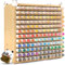 VexNook Organisateur de stylos en bambou pour 144 marqueurs - Organiseur de bureau en bois pour marqueurs à alcool - Construction en bambou de qualité supérieure (avec protections panda)