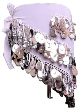 HESHUYAN Bauchtanz HüFttuch 1 Pcs Sexy Bauchtanz Hüfte Schal Stickerei Pailletten Bauchtanz Waistchain Bauchtanz KostüM Damen(1)