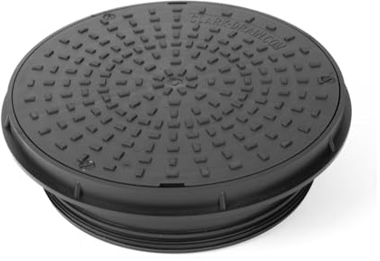 Clark-Drain 320mm Manhole Inspection Chamber, Underground Drainage Manhole, 5-Intel Base (Round Cover with Frame)