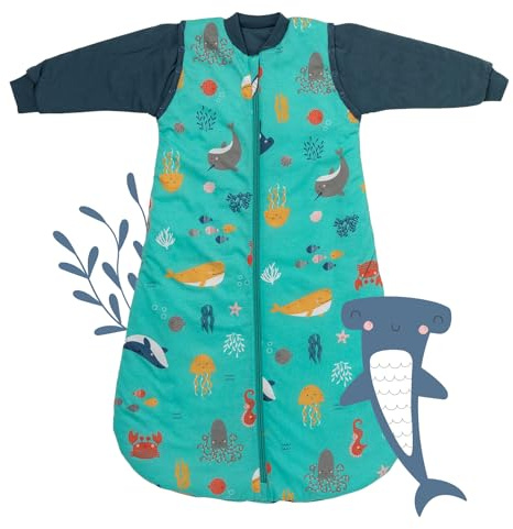 schlummersack Baby Kinder Schlafsack Übergang | annehmbare Ärmel, leicht gefüttert, Sommerschlafsack, 1.0 Tog