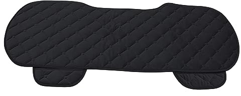 MAGICLULU Autositzkissen Schwarzes Plüsch mit Rutschfester Unterseite und Faltbarem Stauraum für Schutz und Komfort im Auto