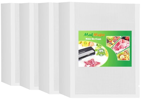 MakMeFre 400Stk 20x30cm Vakuumierbeutel für Lebensmittel Vakuumiergerät | BPA-frei,LFGB,Kochfest und Sous Vide Gefrierbeutel,Profi Vakuumbeutel Lebensmittel