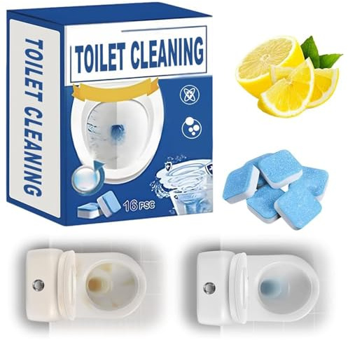 WC Reiniger Extra Stark, Urinsteinentferner Extra Stark, Toilettenreiniger, Kalkentferner Tabs, Putzmittel von Toiletten & Urinalen, Frischen Duftchaum (1)