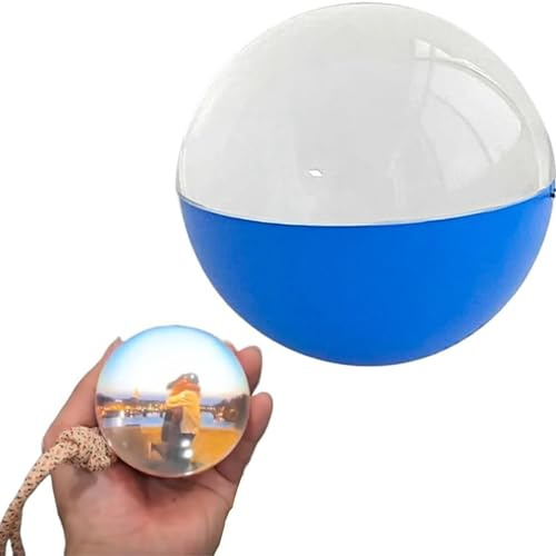 Sfera di cristallo 3D con ultrasuoni, display digitale da 2,7, album fotografico digitale con sfera di cristallo, display video fai da te, regalo personalizzabile con schermo elettronico(Color:Blue)