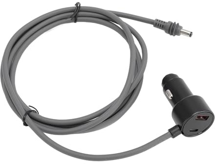 Fabater DC Cigar Lighter Power Fit for Cord 18AWG Water Resistant USB Type C Charging for Disc Antenna Sedan Ship Grey