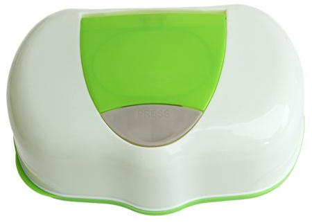 Saiyana Boîte de rangement en plastique pour lingettes humides - Pour valise, 80 feuilles, spray pour bouteille, organiseur - Pinces de réservoir - Capsule - Distributeur de verre hermétique - Joint