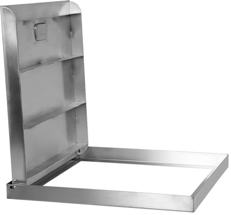 Stainless Steel Rectangular Lift-Off Manhole Covers 26.97x23.62in Plumbing Revision Cover W/Handle for Cellars/Basement/Patio/Yard/Window Well