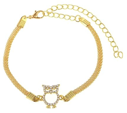 Dsnyu Ankelband för kvinnor, strand vristlänk silver/guld ihålig uggla med kubisk zirkonia legering fot smycken gåvor till vän, legering, Kubisk zirkonia