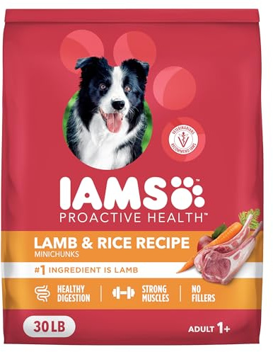 IAMS Proactive Health Dry Dog Food, Adult Dog Food Dry Recipe, Lamb & Rice, 30 lb. Bag