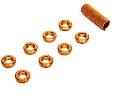 Spektrum Radio Orange Switch Nuts (8) & Wrench, SPMA1303