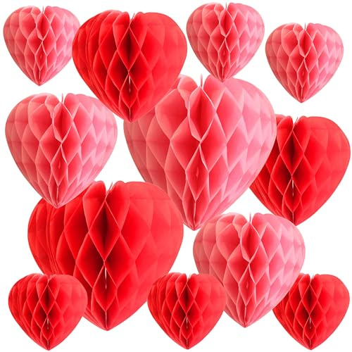 Decorazioni riutilizzabili di alta qualità per San Valentino, decorazioni per San Valentino, decorazione a forma di cuore rosso da appendere per fidanzamento, matrimonio, anniversario, addio al