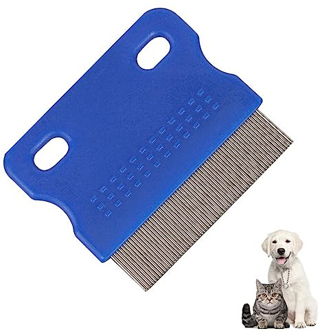 LIendrera Piojos Profesional, Peine antipiojos de acero inoxidable extra fino para bebés, Peine piojos y liendres para todo tipo de cabello,Azul