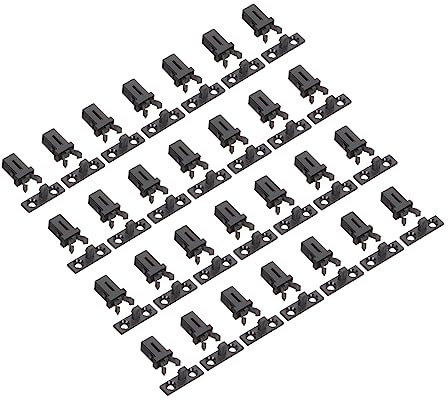 Luxshiny Pestillos Para Cubo De Basura Doméstico, Botón Pulsador Plástico Resistente, Cierre Prensa, Accesorios Para Contenedores De Basura 40 Piezas (20 Hebillas Negras 20 Pestillos