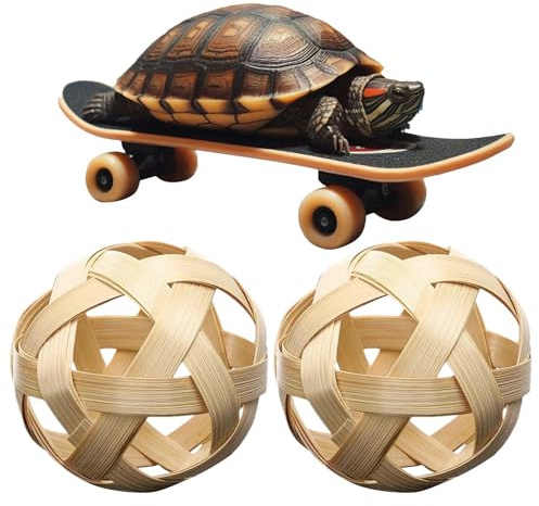 Balle d'alimentation pour tortues – Jouet d'enrichissement avec support de fruits et légumes | Comprend 2 boules de friandises, parfaites pour garder vos tortues actives et leur offrir du plaisir