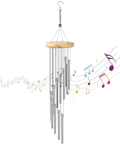 BPTRKOM 1 pezzo Campanelli a Vento Musicali con Pendolo in Legno – Artigianato per Uso Esterno – Design Elegante e Funzionale per Giardini e Spazi Aperti