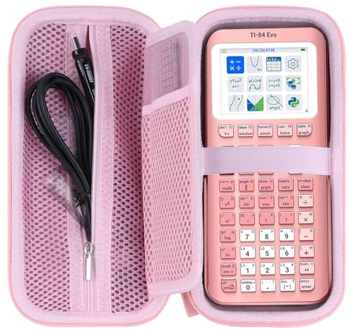 RIYADAone Tasche für Texas Instruments TI-84 Plus CE Taschenrechner | Kompatibel Evo-T/TI Nspire CX II FC/TI-84 Plus/TI-82/TI-Nspire CX II/TI-89 Titanium Taschenrechner, Tragbare Hart Schutzhülle