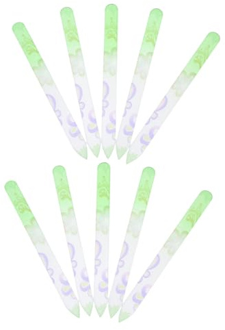 DEARMAMY 10stücke Bedruckte Glasnagelfeile Professionelle Fingernagelfeile Zufälliges Muster Feile Für Nagel Feile Für Fingernagel