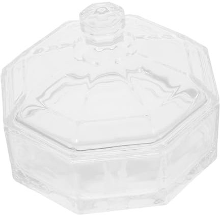 Cabilock Bonbonnière Avec Couvercle Plat Verre Transparent Pot De Rangement Pour Bonbons Sucrier Décoratif Contenant Pour Collation Et Friandises