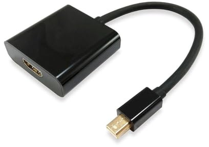Velocraze Adaptateur - Mini DisplayPort vers HDMI, noir, connexion audio et vidéo, prend en charge des résolutions jusqu'à 4K, compact et facile à utiliser.