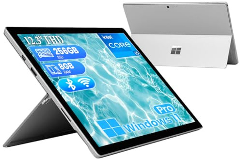 Microsoft Surface Pro 5 Tablet PC, Core i5-7300U, 8GB RAM, 256GB SSD, USB 3.0, DisplayPort, 12.3 (2736x1824) Touchscreen Laptop, Windows 11 Pro (Renewed)