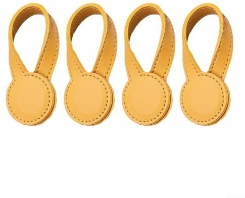 Lot de 4 pinces magnétiques en cuir, conçues pour maintenir le tissu et ajuster les vêtements, adaptées pour la fixation rapide des vêtements et l'organisation de la maison (jaune)