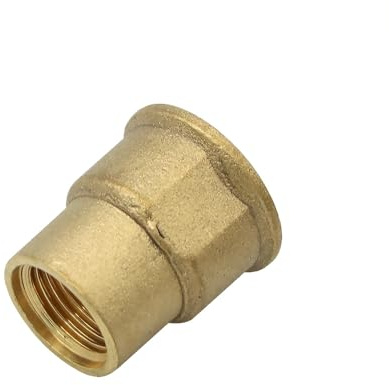 Stabilo-Sanitaer Messingfitting Reduziermuffe 1/2 x 3/4 Zoll Reduzierung Übergangsmuffe Messing Fitting Gewindefitting Rohrfitting