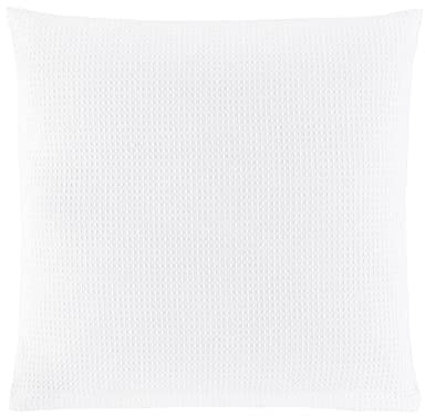 WOHNWOHL Våffelpiqué kuddöverdrag sofffodral dekorkudde 45 x 45 cm 100 % bomull, färger: vit, förpackningsstorlek: 1 förpackning