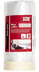 Scley Abdeckfolie, Staubschutzfolie Breite 90cm, Länge 20m, 1 Stück Plastikplane, Schutzmaterial Serie *66*, transparente Baufolie, Malerfolie für Renovierung und Umzug, A0450-662009