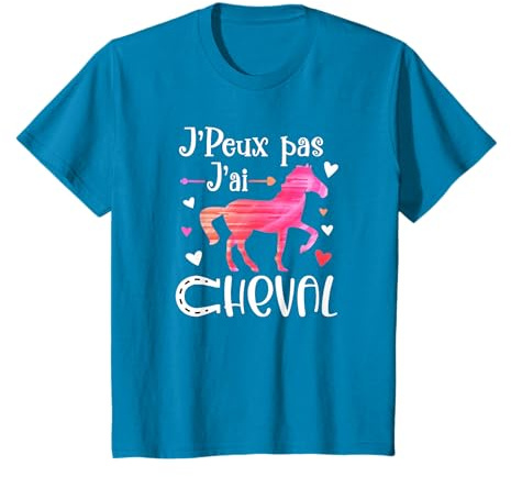 Je Peux Pas J'ai Cheval Equitation Cavalière Qui Déchire T-Shirt