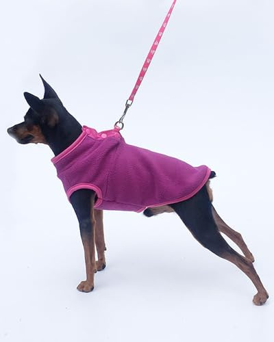 MeiAOBest Haustier Kleidung, Hund kaltes Wetter Mantel Warme Hund Jumper Weiche Fleece Weste Jacke Pullover Kostüm für Welpen Kleine Hunde_Lila(L)