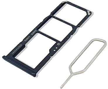 Eonpam Tiroir Carte SIM pour (Samsung Galaxy A70) Support Qualité d'origine Remplacement Plateau Memory SD Slot Carte SIM avec Aiguille SIM(Noir)
