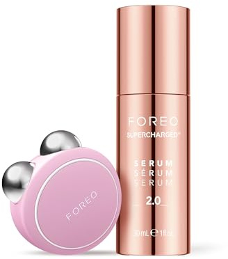 FOREO Firm & Fabulous BEAR mini Pink + SUPERCHARGED Serum 30ml | Mikrostrom gesicht massagegerät | Face lifting gerät | Doppelkinnentferner | Geschenke | Gesichtsmassagegerät gegen falten | Mikrostromgerät, Gesichtsmassage, Facelift, Gesichtsstraffung, Hyaluronsäureserum, Anti-Schock, Geschenkset