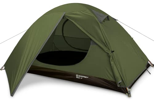 Bessport Tienda de campaña para 1 persona, impermeable, dos puertas, fácil de instalar, ligera, para exteriores, senderismo, montañismo, viajes