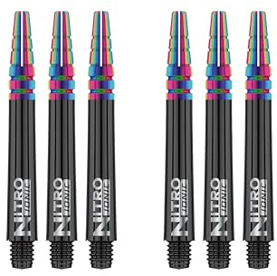 RED DRAGON Nitrotech Ionic Intermediate Schwarze Dart-Stiele - 2 Sets pro Packung (insgesamt 6 Stiele)