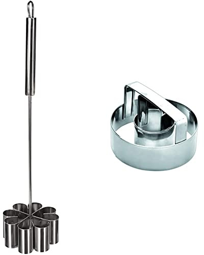 IBILI Molde FLORON INOX (Mango Recto), Stainless Steel & Cortador ROSCOS INOX, Acero Inoxidable