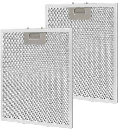 Fykazuha Dunstabzugshaube filter 2 Stück Metallfettfilter für Dunstabzugshauben 320x260mm Robuste Metallgitter-Fettfilter für Küchenabzugshauben 5 Lagen Aluminiumnetz