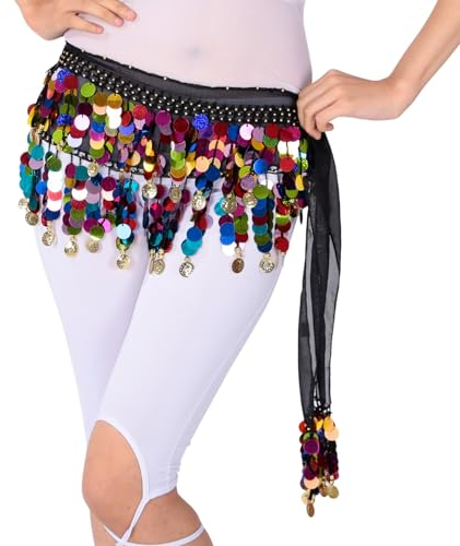 Damen Bauchtanz Gürtel,Bauchtanz Hüfttuch,Bauchtanz Münztuch,Bauchtanz Münzgürtel,Chiffon Hüfttuch,Münzen Gürtel Röcke,Bauchtanz Kostüm Hüfttuch Rock,für Bauchtanz,Lateinamerikanische Tänze